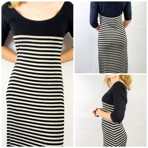 MAX STUDIO Striped Maxi Dress